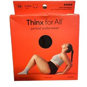 Thinx For All Period Underwear Size XS Hi-Waist Super Absorbency brand New